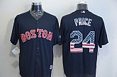 Boston Red Sox #24 David Price Navy Blue USA Flag Fashion Stitched Baseball Jersey,baseball caps,new era cap wholesale,wholesale hats